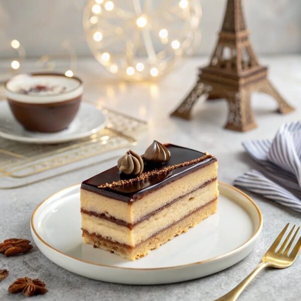 Opera Cake – Bánh opera Pháp sang trọng, hòa quyện cà phê và socola - Ảnh 3