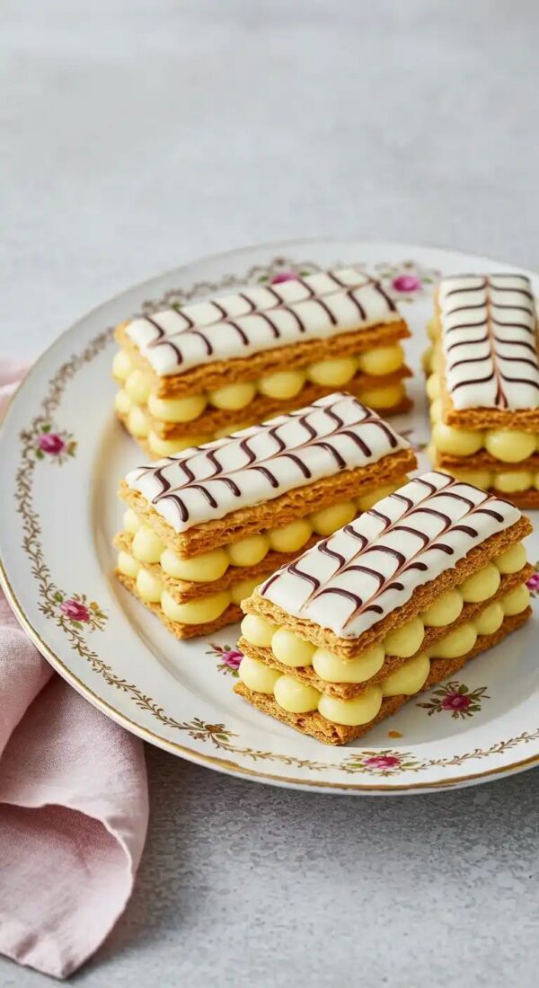 Mille-Feuille – Bánh ngàn lớp Pháp, giòn tan và béo ngậy